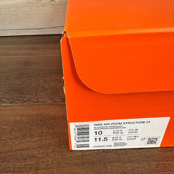 Nike Air Zoom Structure 24 Mens Size 10 Black Ashen Slate White DA8535 008 - Picture 9 of 9